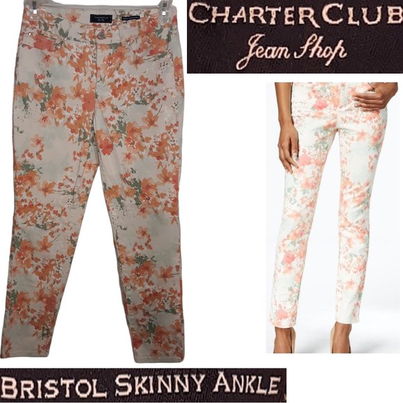 Charter Club Denim - 📤Slimming skinny ankle floral jeans, Bristol